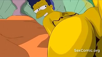 Porno doido Homer traindo Marge com garota de programa