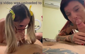 Duas gostosas peitudas transando ao vivo e gemendo alto na cama