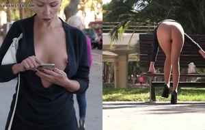 Safada exibida quase nua pelas ruas da cidade provocando todos os homens