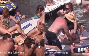 Safadas peladinhas na praia dando o show para os machos em uma festa quente