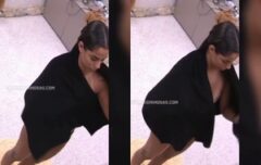 Morena safada pagando peitinho em flagras sensuais dentro da casa do BBB23